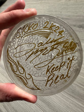 Load image into Gallery viewer, S1CKO&#39;S 2nd Damaged Clear View Oil Filter Glass signed by Jake Myers!