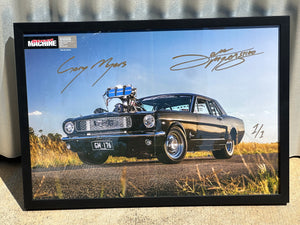 Framed Limited Edition GM176/S1CKO Street Machine Magazine signed Poster 1 of 1!